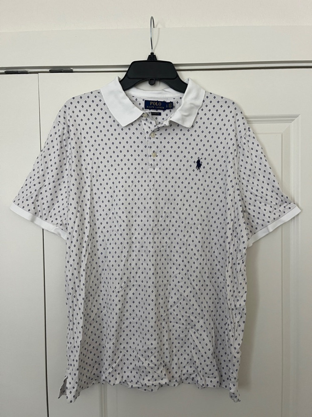 Polo by Ralph Lauren White Patterned Polo Shirt